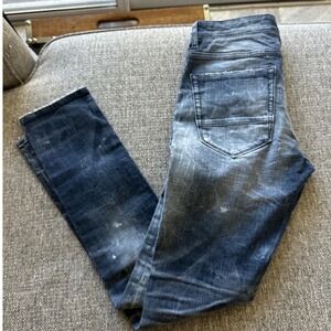 Jordan Craig Legacy Edition Slim Distressed Jeans Deep Blue 30x32 Sample New